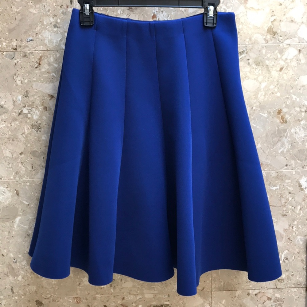 Mür blue pleated midi skirt